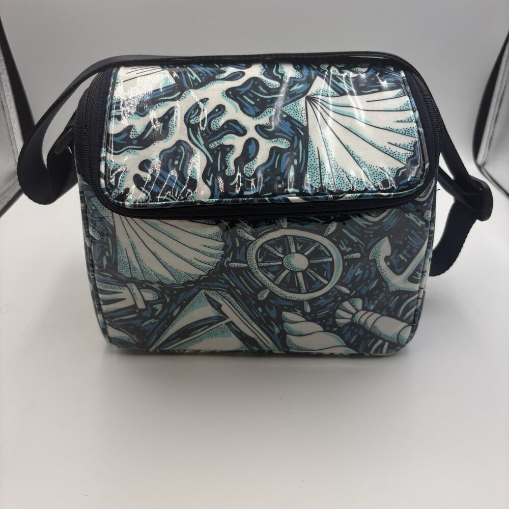 SHORE ENOUGH Vera Bradley Stay Cooler Insulated 6 pack or Lunch Bag 9 x 7.5 x 6